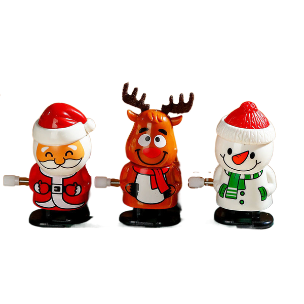 3 Pieces Christmas Gift - Christmas Eve Little Person Walking Toy Figurine