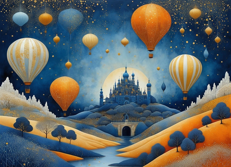 Canvas Wall Art Home Decor - Air Balloon Landscape