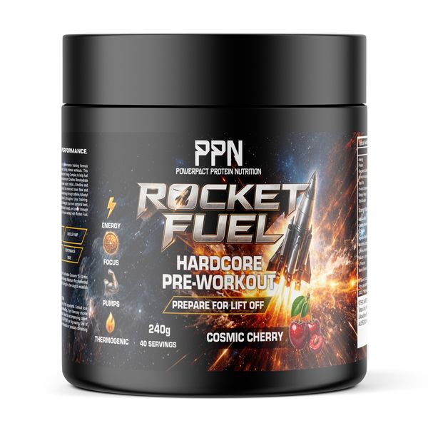 PowerPact Protein Rocket Fuel Pre-Workout-Cosmic Cherry- 240g