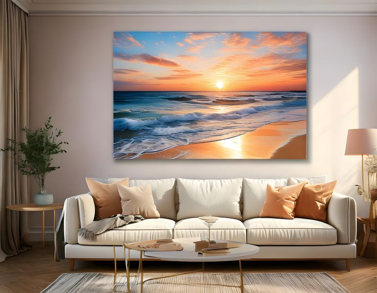 Canvas Modern Wall Art Home Decor Ready to Hang - Calming Seascape