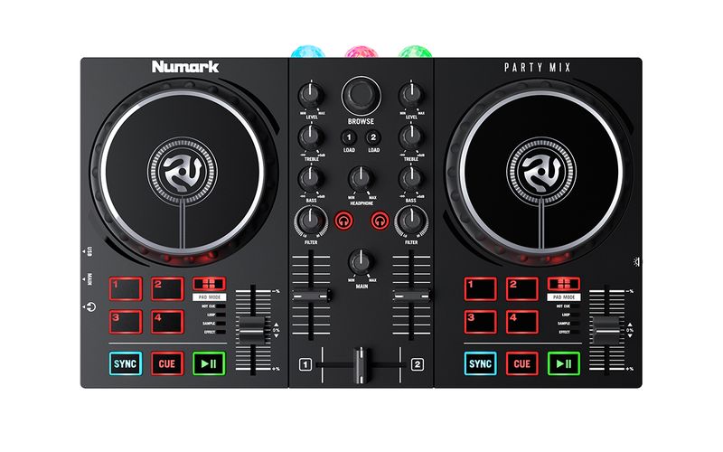 Numark Party Mix II 2 Channel USB DJ Controller with Built-in Light Show