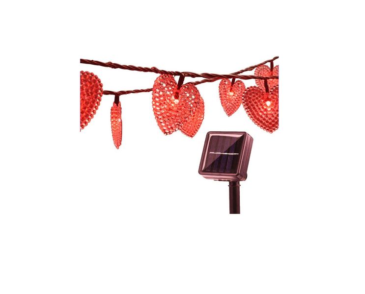 LED Solar Powered Heart Shaped Fairy String