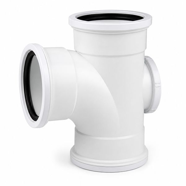 ZEB 110mm x 92.5 Degree PVC Waste Junction Drainage Fitting - Pack Of 12