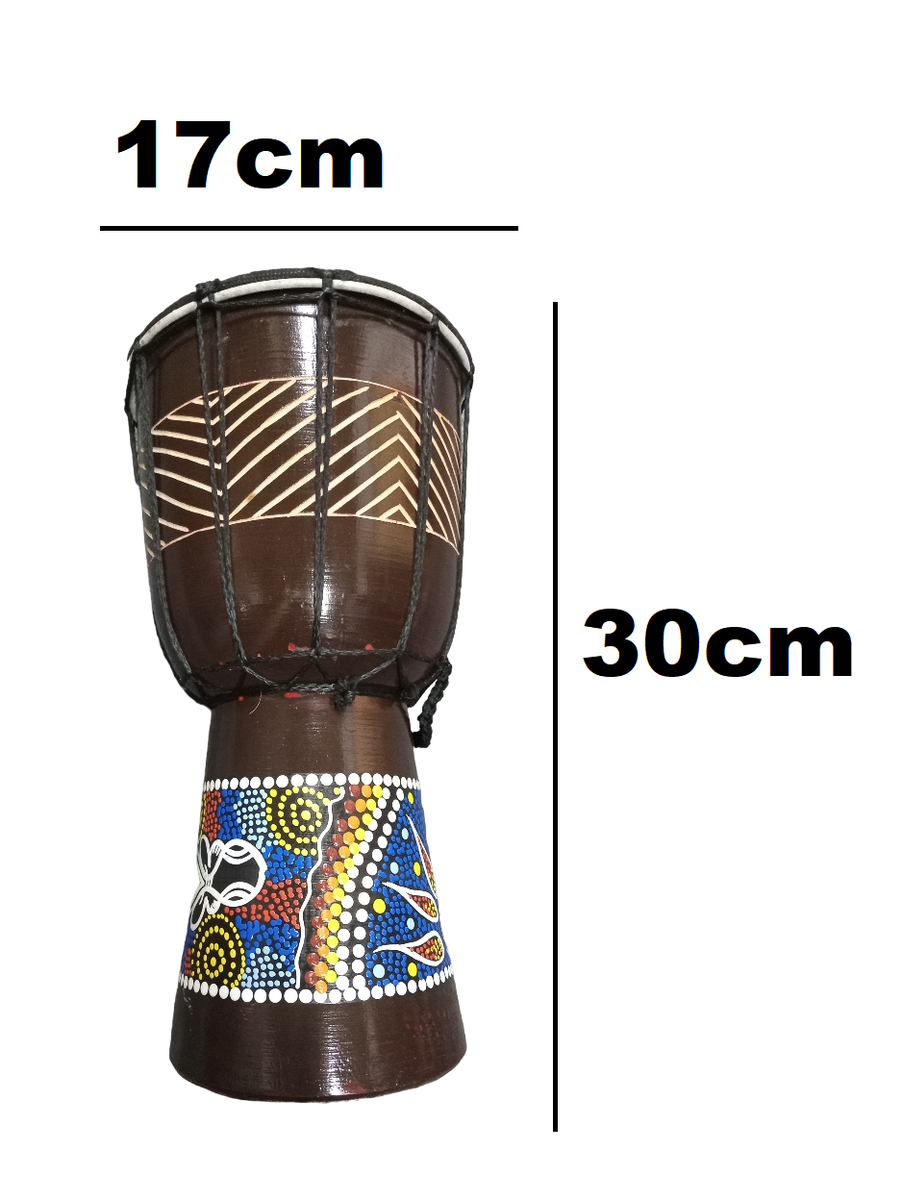 Djembe Drum Dark Carved Gecko Sun Dots -Treatment Oil - Care