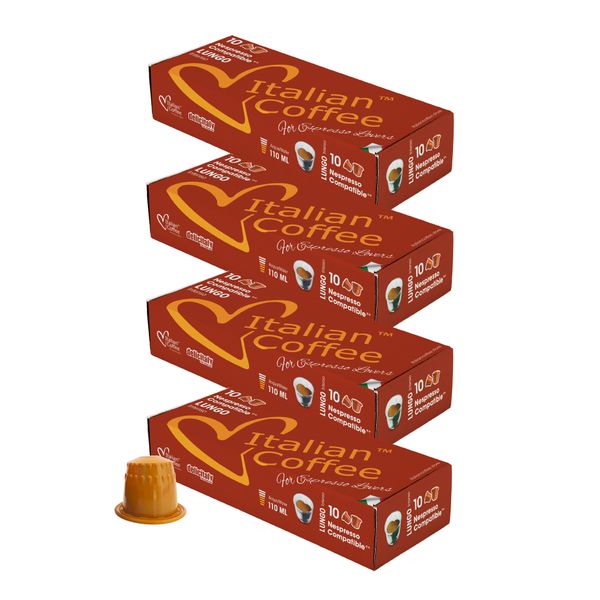 Italian Coffee Lungo Nespresso Compatible Capsules - 40