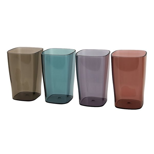 4 Piece Reusable Mouthwash Rinse Cups - Transparent
