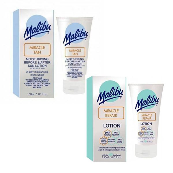 Malibu Miracle Tan Accelerator 250ml and Miracle Repair 150 ml Bundle
