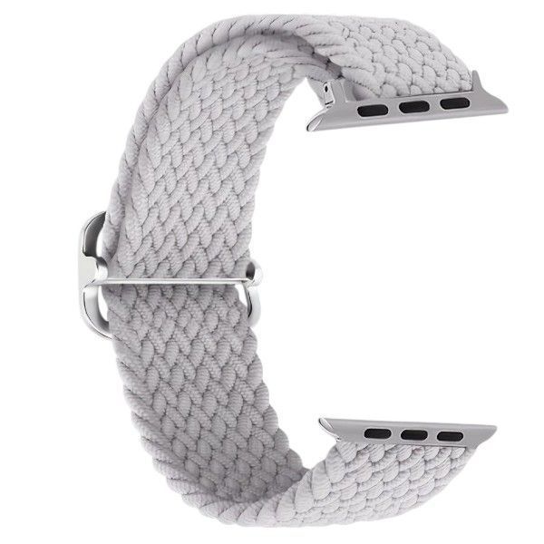 Soft Braided Elastic Smartwatch Band - White - 42/44/45/49mm