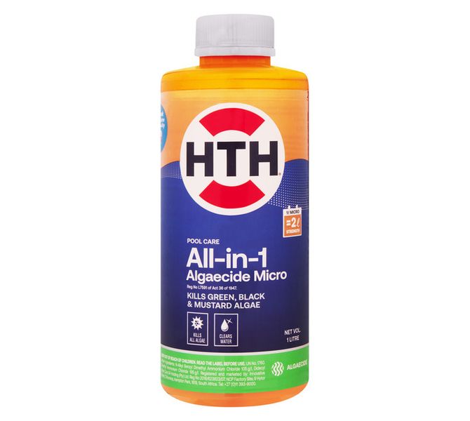 All-In-One Algaecide Micro 1 L - Powerful Pool Treatment for Green, Mustard