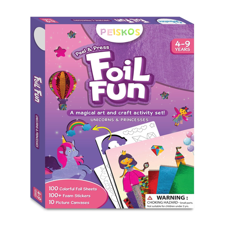 PEISKOS Foil Fun Unicorns Princesses DIY Craft Art KitsToys Gifts for Kids Image