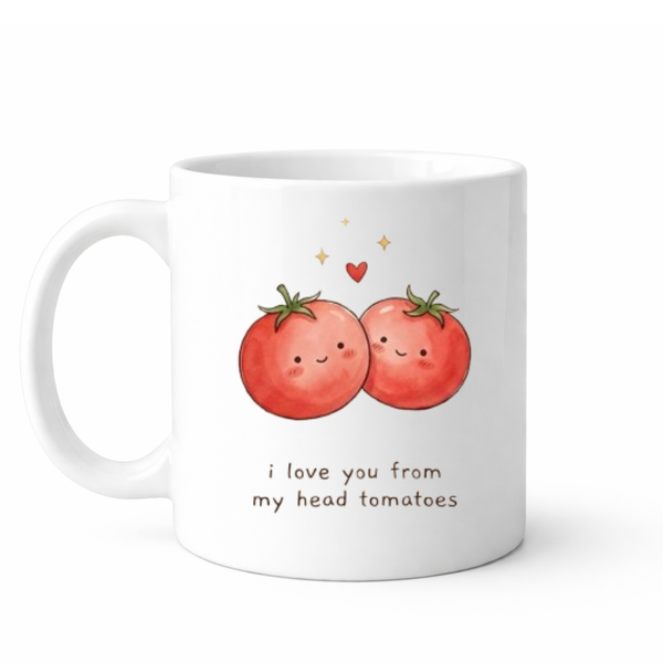 I love you from my head tomatoes - Valentines - Relationship mug