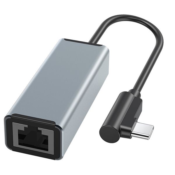 Type-C to RJ45 Adapter-USB C Wired Network Adapter Ethernet Converter-Gray