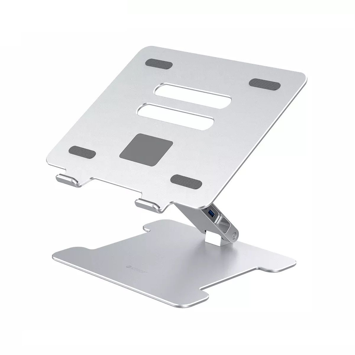 Multipurpose Foldable Aluminium Alloy Adjustable Laptop Stand Silver