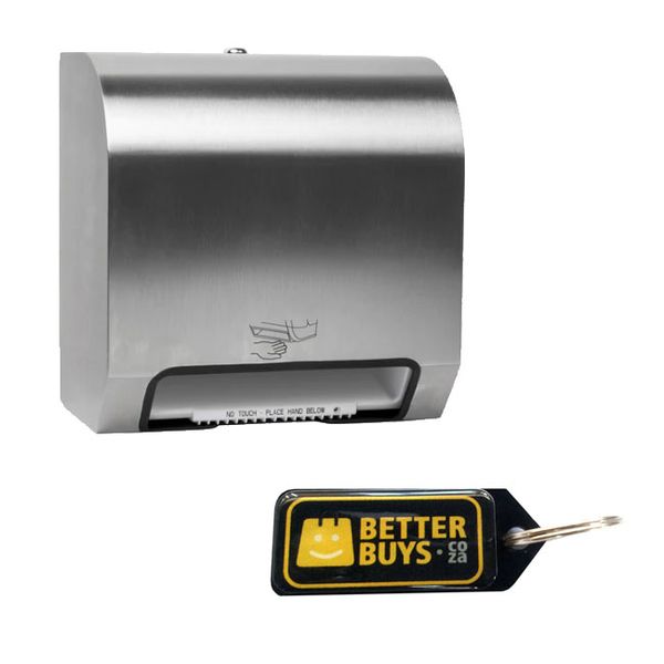 Stainless Steel Manual Dispenser with Autocut on Paper Towel &amp; Keyring