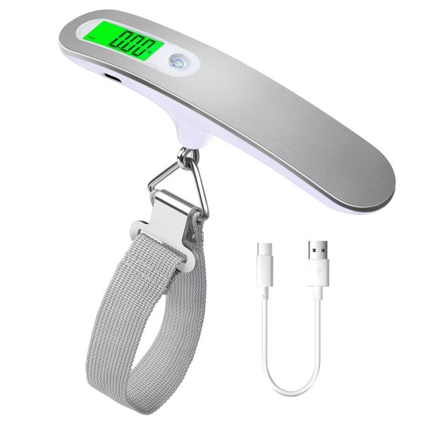 Rechargeable Digital Travel Scale with Strap,LCD Display Screen Design