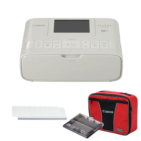 Canon Selphy CP1300 Photo Printer,Bag,Tray,Paper-Bundle