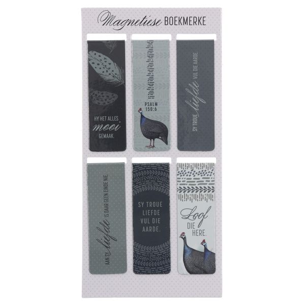 Magnetic Bookmarks - Hy Het Alles Mooi Gemaak, Six-Piece Set, Tarentaal