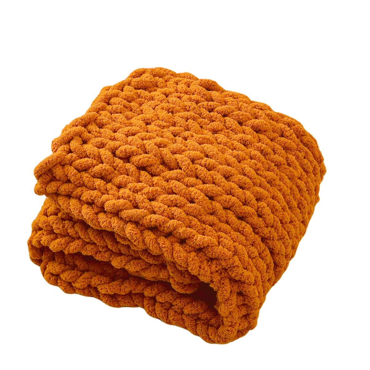 Heavy High Quality Luxury Chunky Knit Throw Orange Shop Today. Get