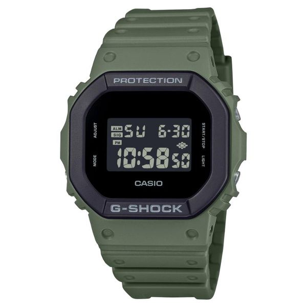 Casio Mens Green Digital Rubber Strap Watch-DW-5610UU-3DR