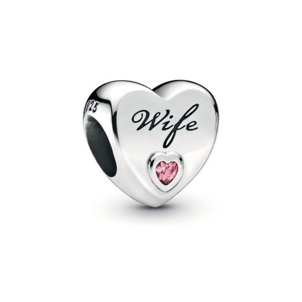 Cosmic 925 Silver Charm - Wife Love Heart - For Charm Bracelet