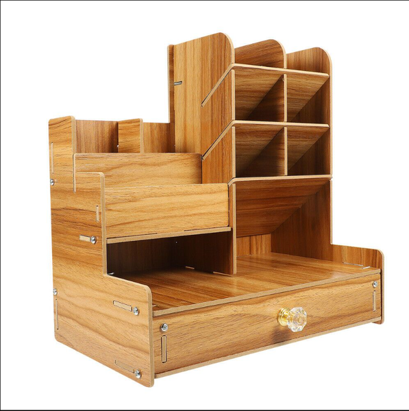 Wooden Pen Box With Drawer Organiser