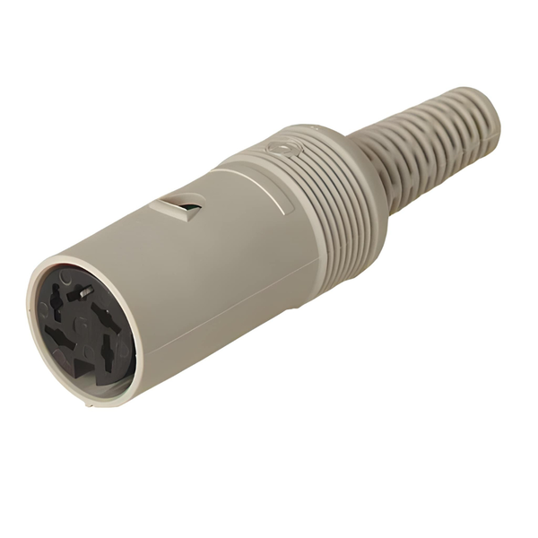MAK50 GREY - 5-Pin Straight Inline DIN Socket with Solder Joint (270 )