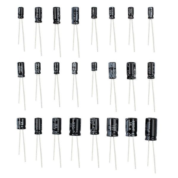 TWB 24 Values 500pcs Electrolytic Capacitor Assortment Box Kit Range