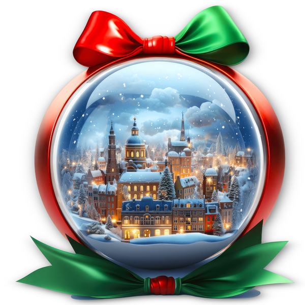 TrendSpire Snow Globe Christmas Stickers - Set of 2
