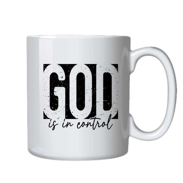 God in Control Christian Theme Birthday Christmas Gift Mug Cup-402