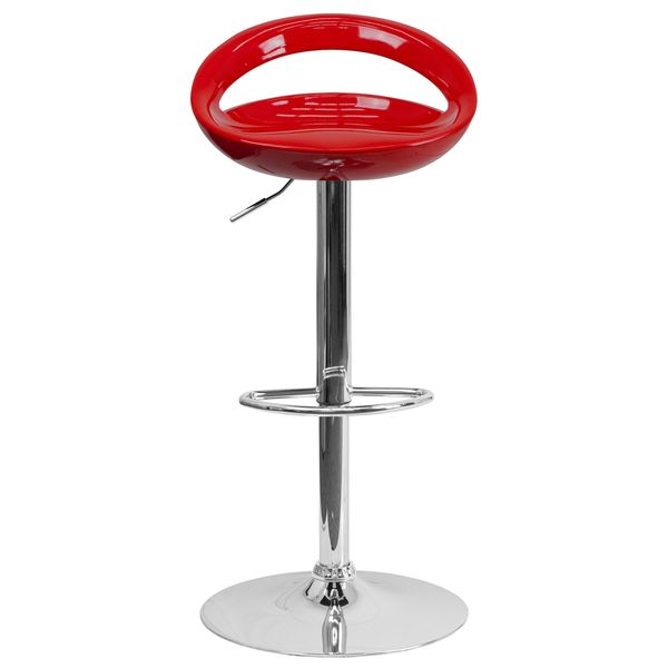 Cut Out Bar Stool Glossy - Red