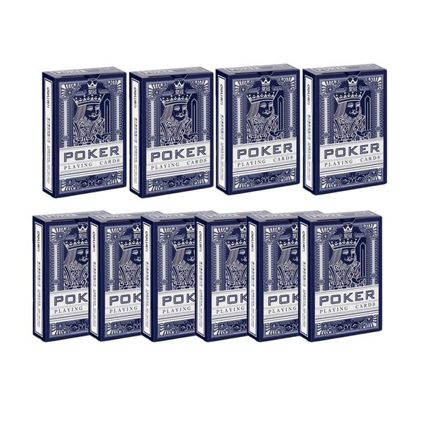 Poker Playing Cards 87x57mm Blue - 10 Pack