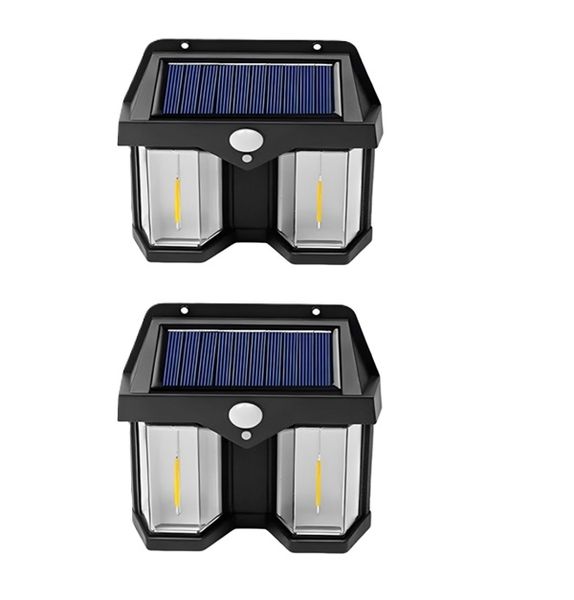 2 Pack Solar Sensor Light With Human Body Induction + light-Operated