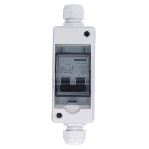 Waterproof 50A 2P DC Miniature Circuit Breaker for Solar PV System
