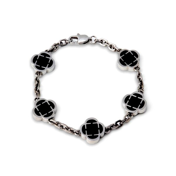 Clover Stone Bracelet Black