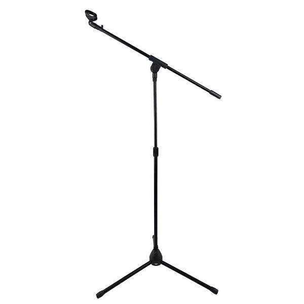 Adjustable Microphone Stand Floor Boom Mic Stand with Single Mic Clips