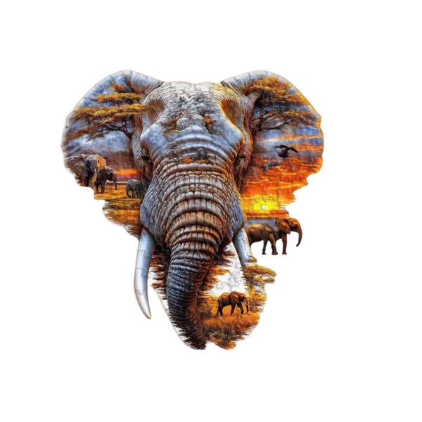 The Ancestral Giant - African Wildlife Wooden Jigsaw Puzzle