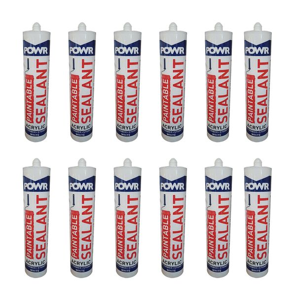 POWR Acrylic Sealant Paintable White 260ml ( 12 Pack )