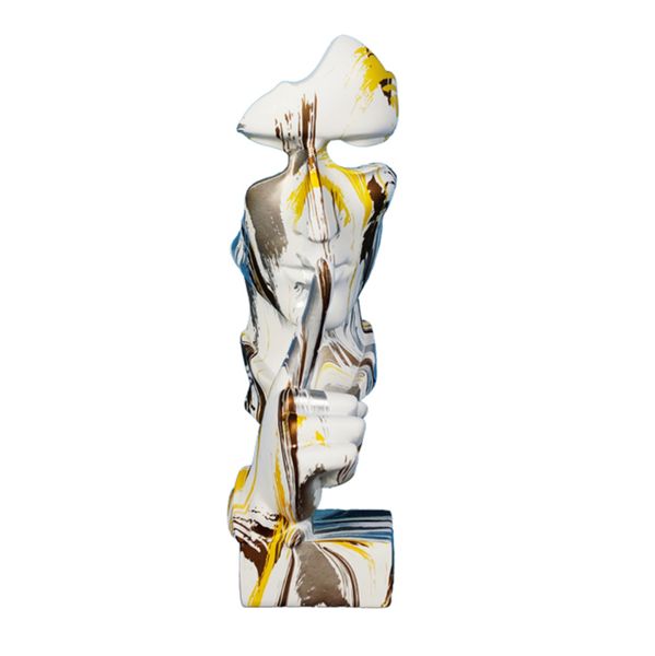 Silence Resin Ornament - Imitation Marble - 11x10x28.5cm