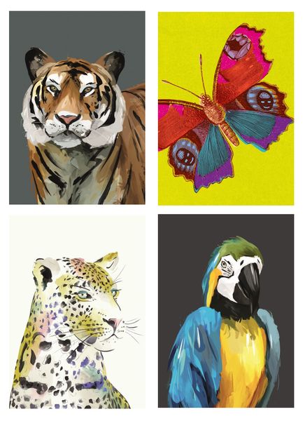 Tropical Tribe - Greeting Cards Pack of 4