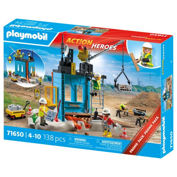 Playmobil Action Heroes - Construction Site (138 Pieces)