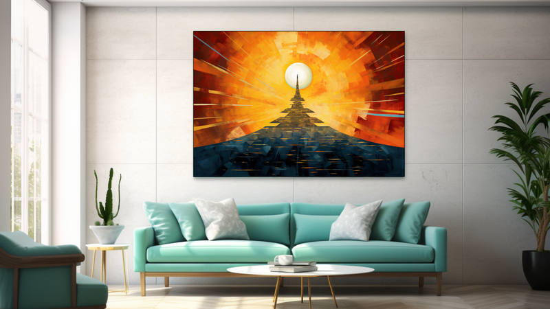 Canvas Wall Art - Stupa of Peace Abstract - JT0166
