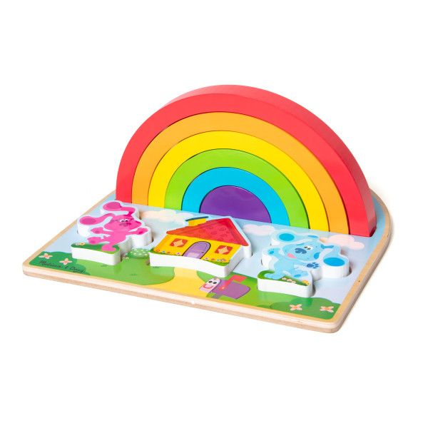 Melissa &amp; Doug Blues Clues Wooden Rainbow Stacking Set