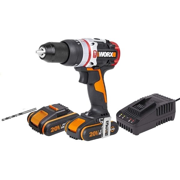 Worx - Slammer Brushless Combi Drill With 2 x 2.0 Ah Batteries - 20V