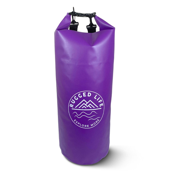 Rugged Life Heavy Duty 30L Dry Bag Waterproof Backpack - Purple