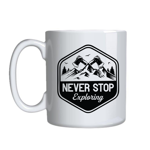 Never Stop Mugs for Adventure Lovers Funny Trendy Graphic Cup Present 013