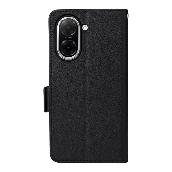 Side Buckle Lychee Patterned Leather Case Compatible With Honor Magic4 Lite