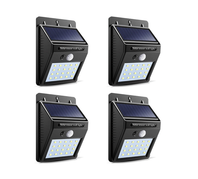 Solar Wall Light - Pack Of 4