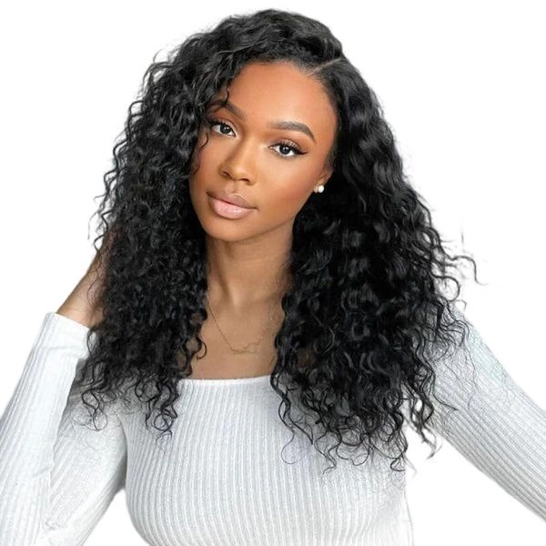 18 inch Water Wave13x4 HD Lace Front Wig Human Hair Water Curly Frontal Wig