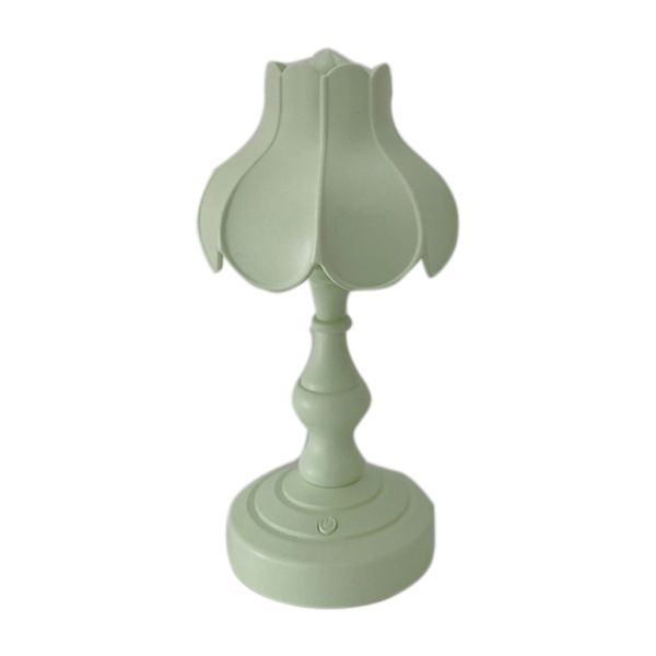 Light Green Retro Lotus - Leaf Desk Lamp (3 Light Sources)