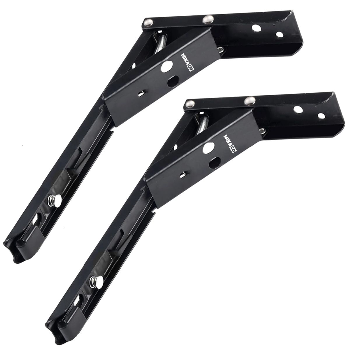 MIKaco Heavy Duty Stainless Steel Collapsible Shelf Bracket-12inch 2 Piece